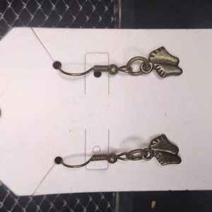 Bronze Mini Footprints/Bare Feet Earrings